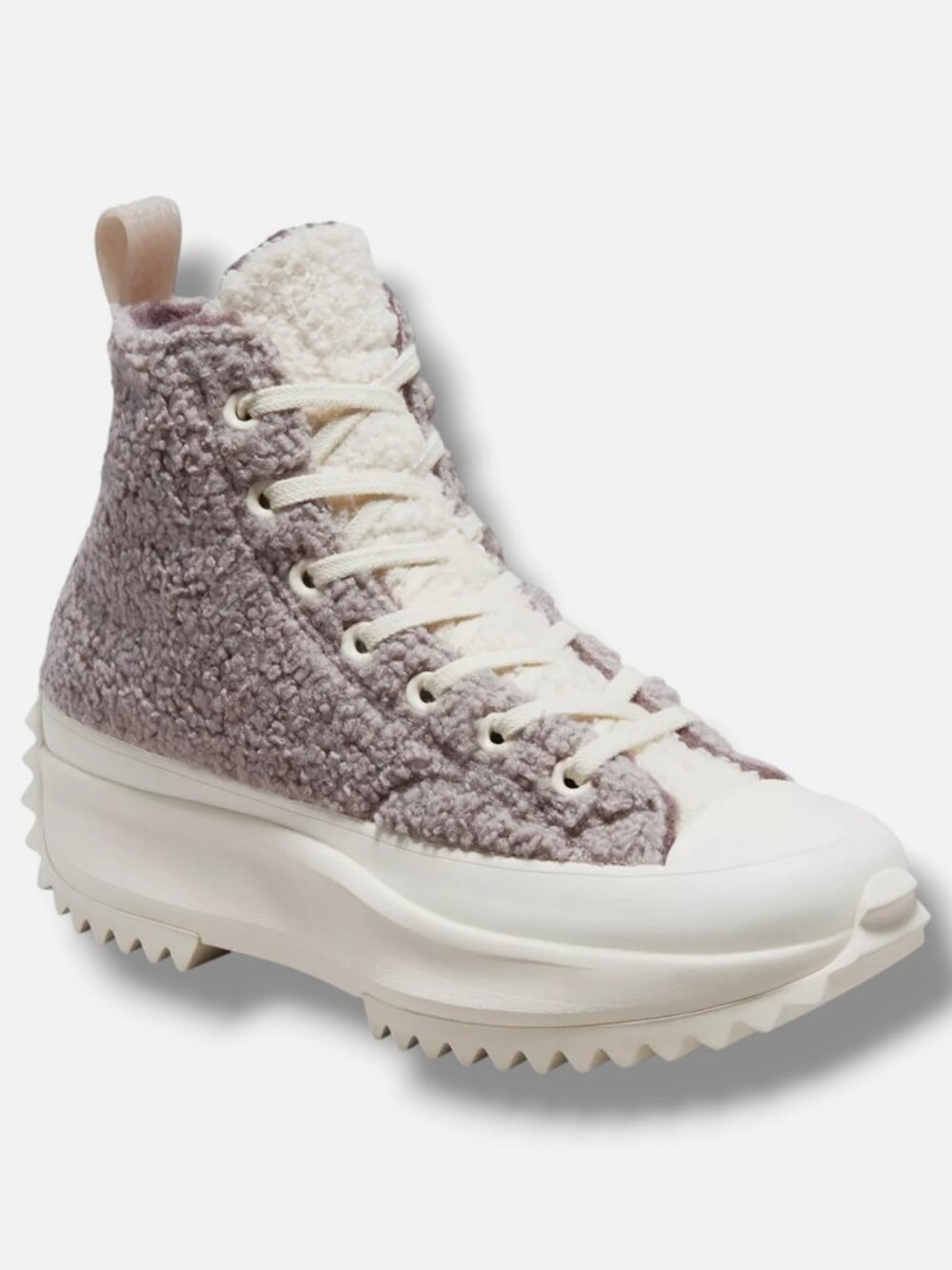 Converse Women's Purple Sherpa Platform High Top Sneakers Shoes Size 5.5